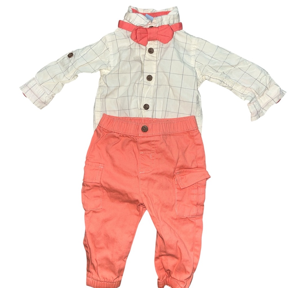 Little Lad Pant Set With Bow tie